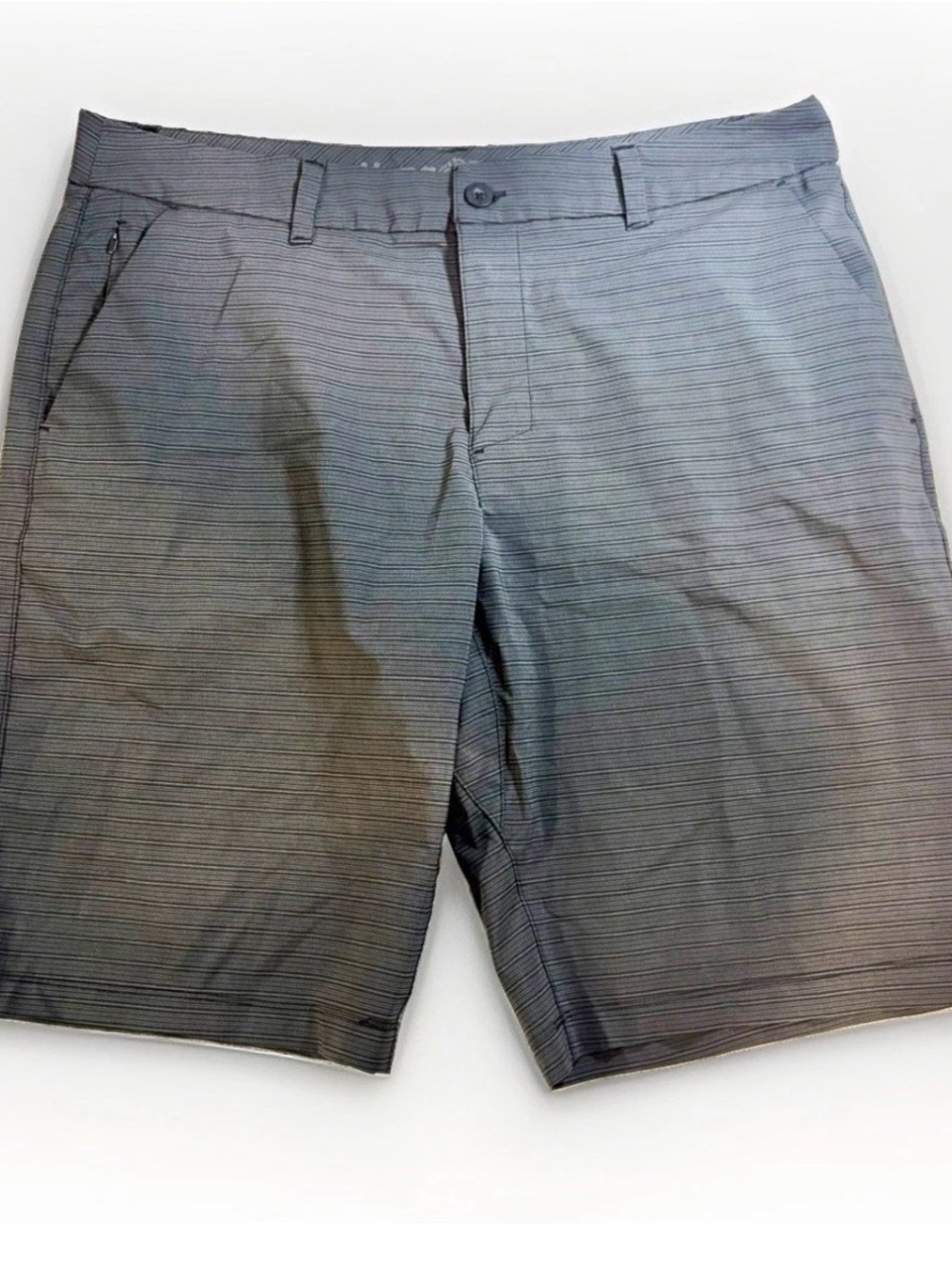 Hang Ten Gray Micro-Stripe Flat Front Shorts size 38
